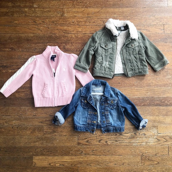 Bundle Gap Ralp Lauren Jackets Sweater Toddler Girl 18-24M - Picture 1 of 9